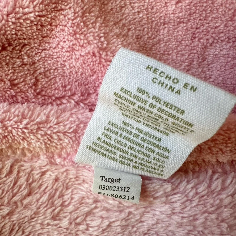 Circo Pink Elephant‎ Flower Baby Blanket Lovey Snuggle Cozy Fleece VTG 27x29